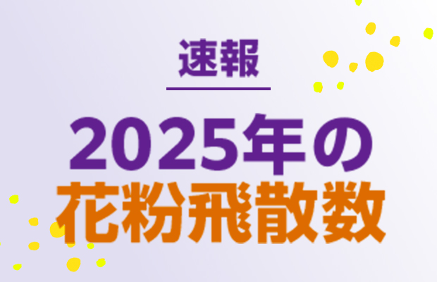 速報 2025年の花粉飛散数